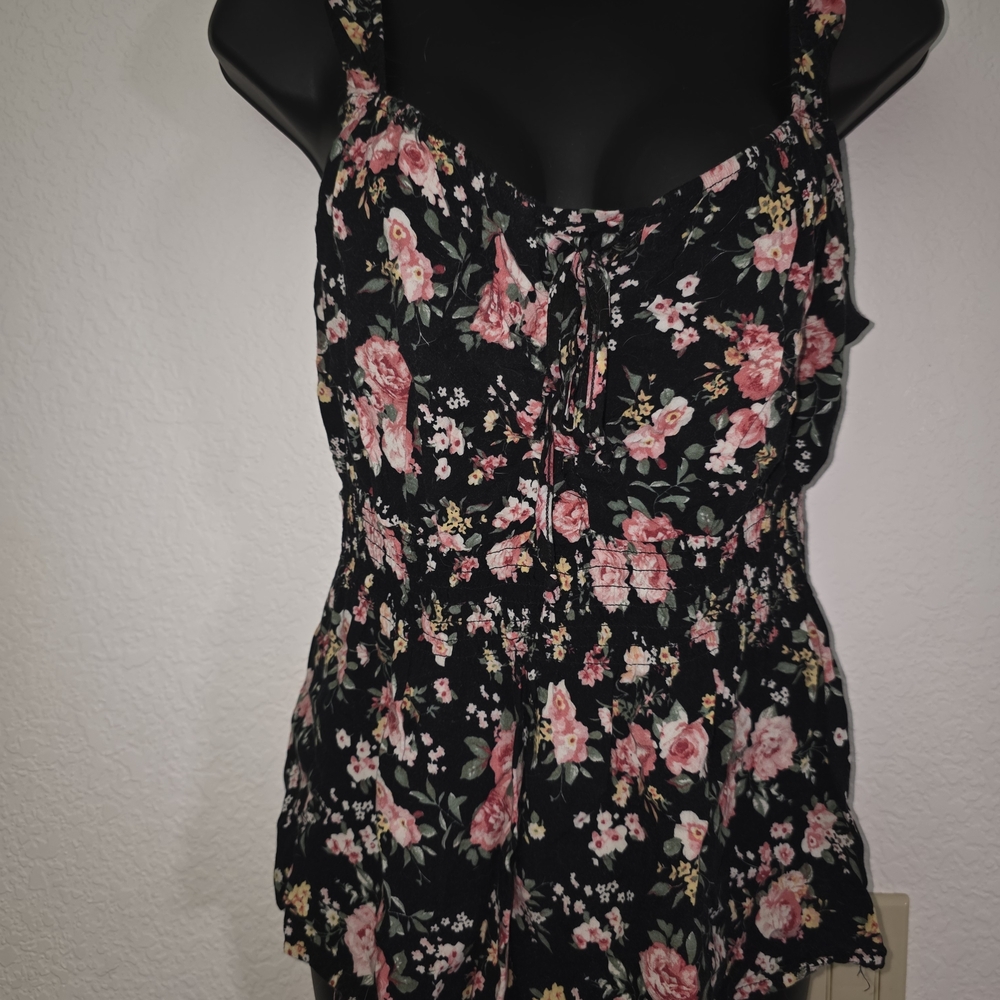 No Boundaries Black Floral Blouse